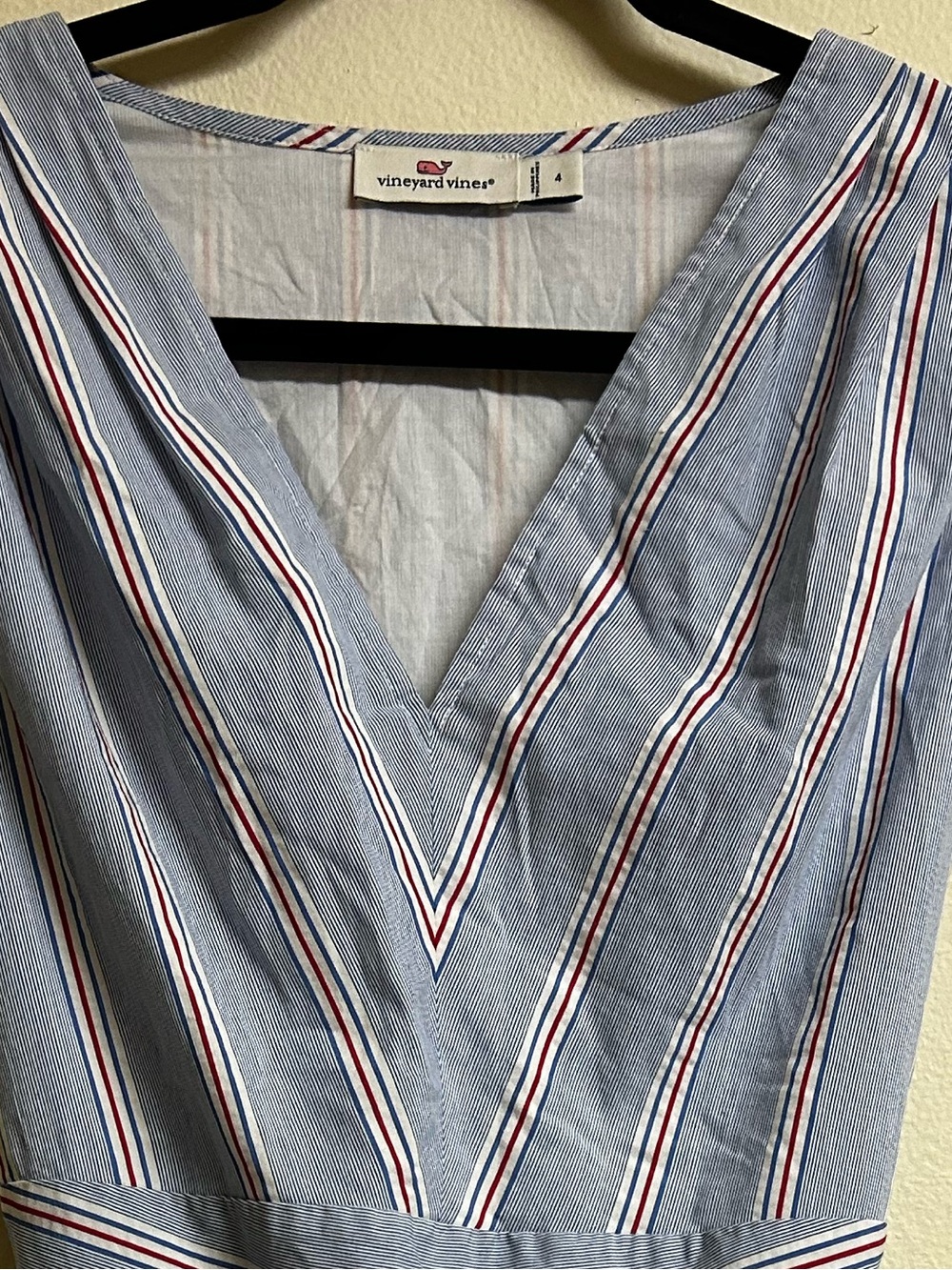 Vineyard Vines Blue, White & Red Striped Button-Down Shirt
